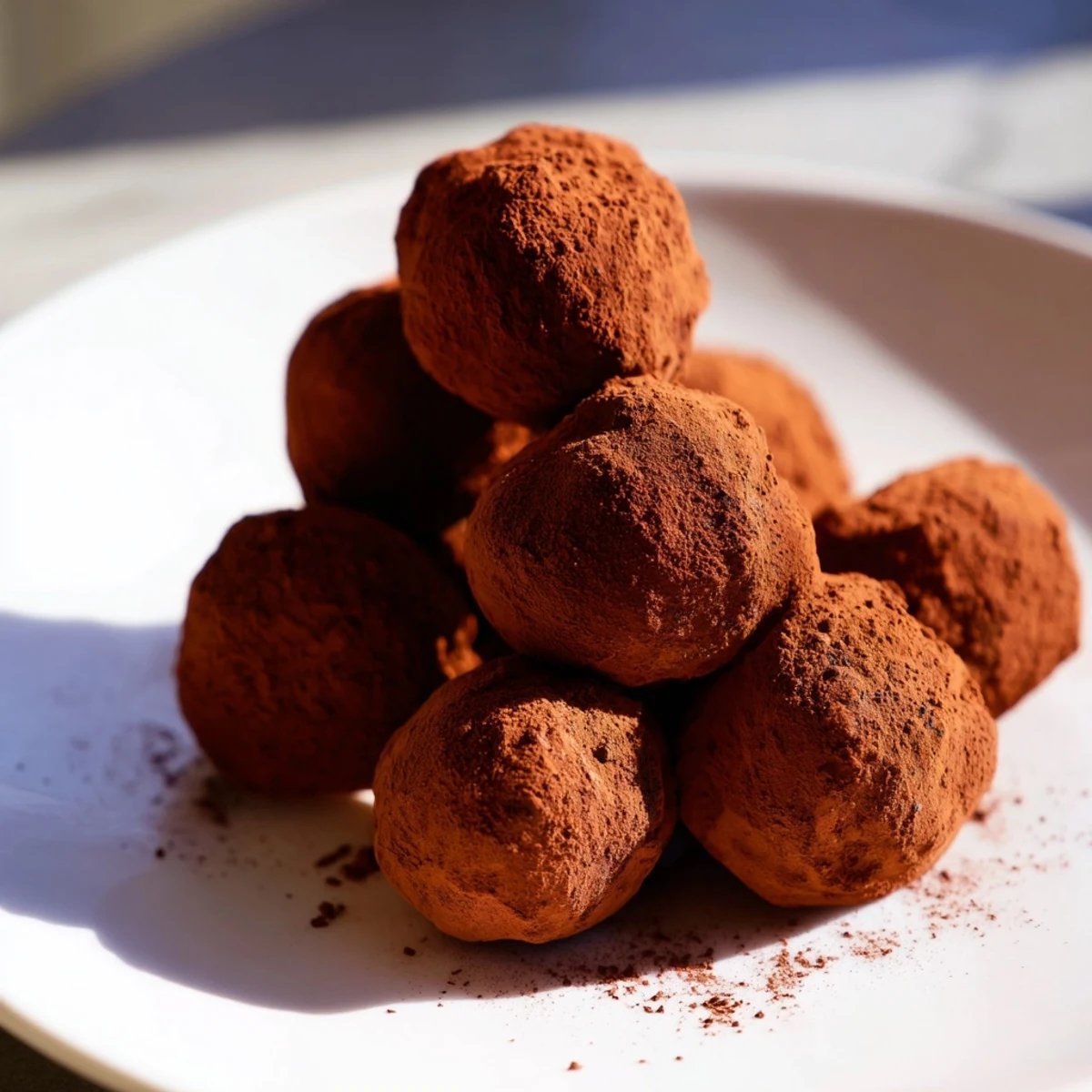 These decadent dark chocolate truffles, perfect for after-dinner enjoyment, are irresistibly rich.