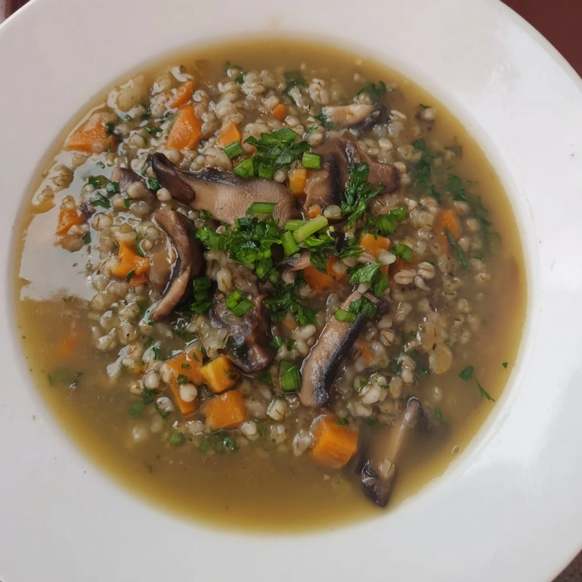 Wild Mushroom Barley Soup