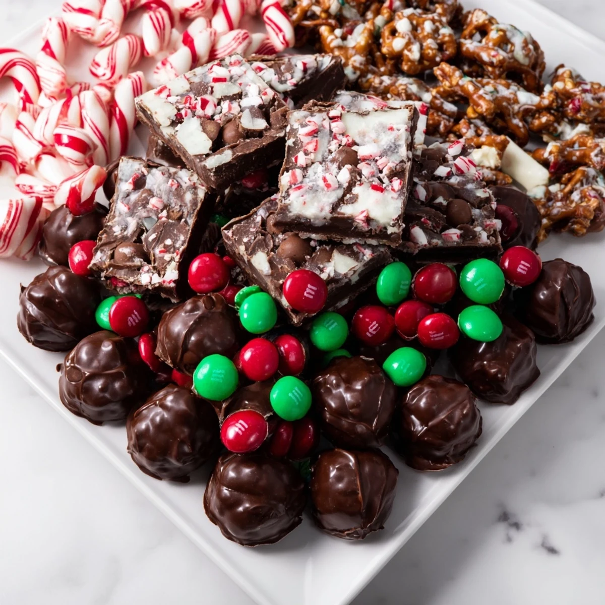 This sweet Santa's Sack Candy Avalanche features cookies and chocolates ready for your next party.