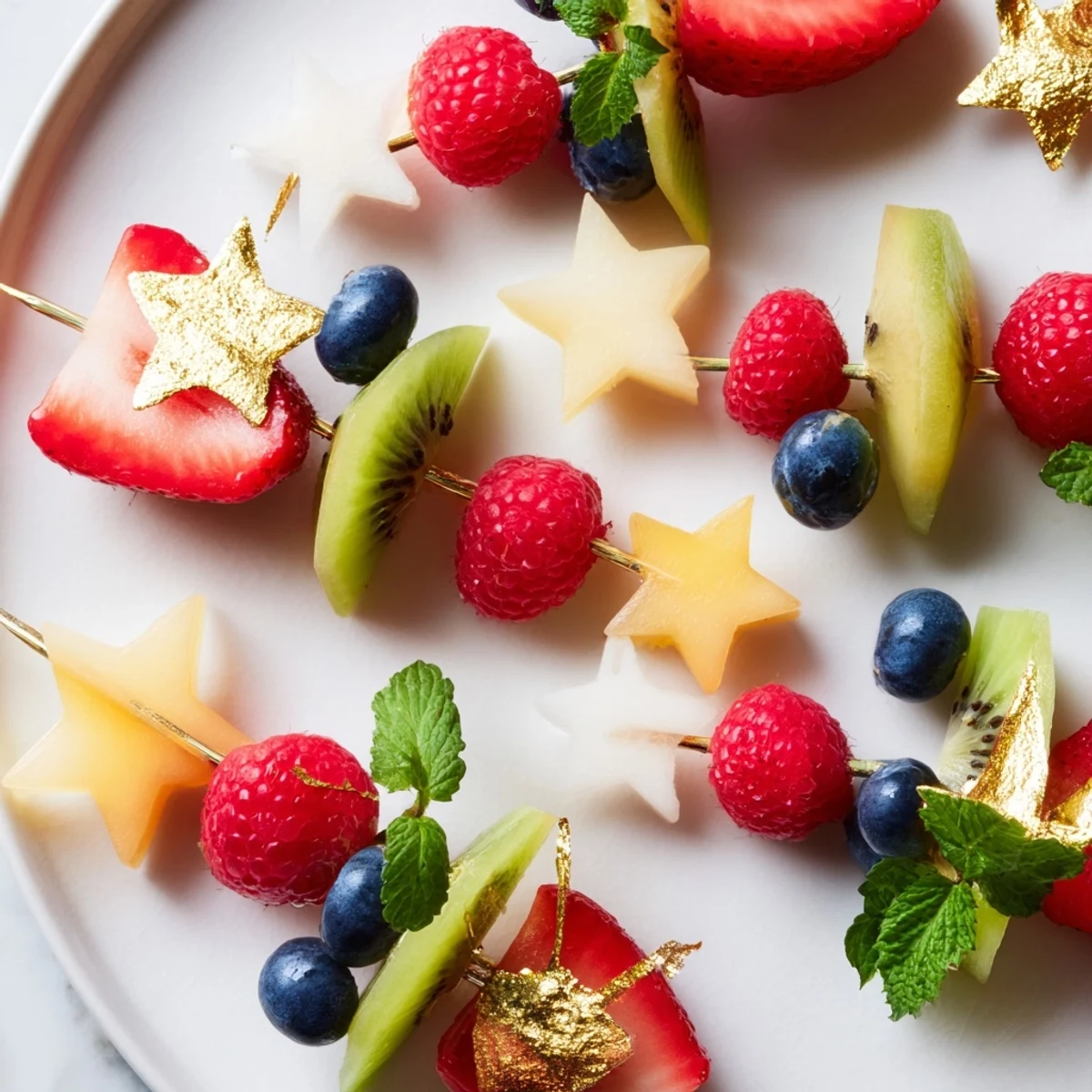 Festive and elegant: Champagne Flute Fruit Garnishes ready and waiting to add flavor to the champagne.