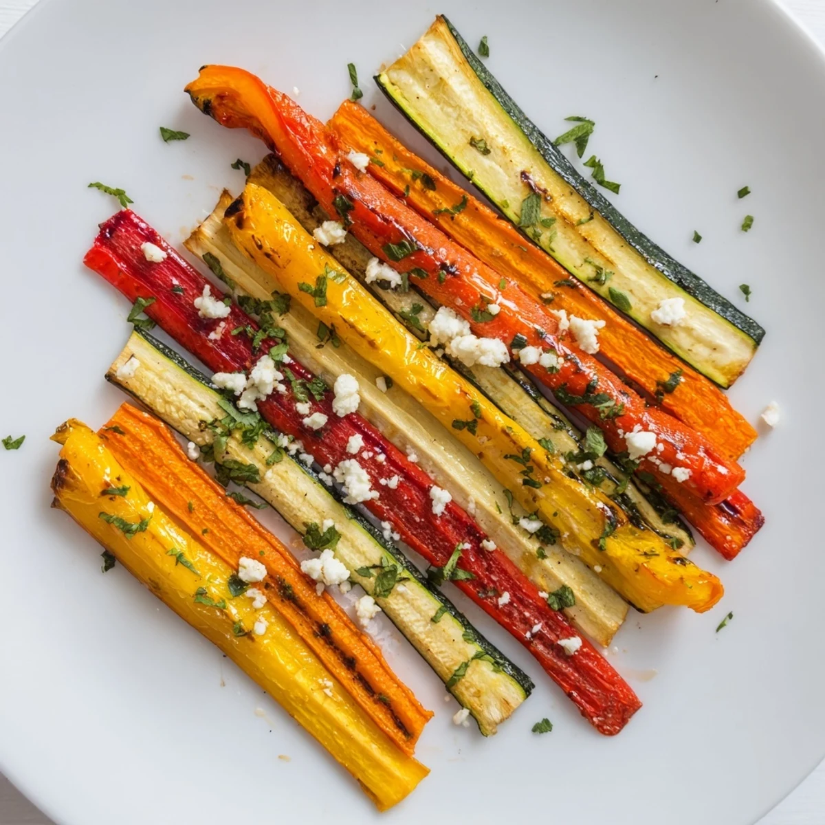 Festive Christmas Sleigh Veggie Rails: vibrant, seasoned vegetable sticks roasted to perfection, ready to serve warm.