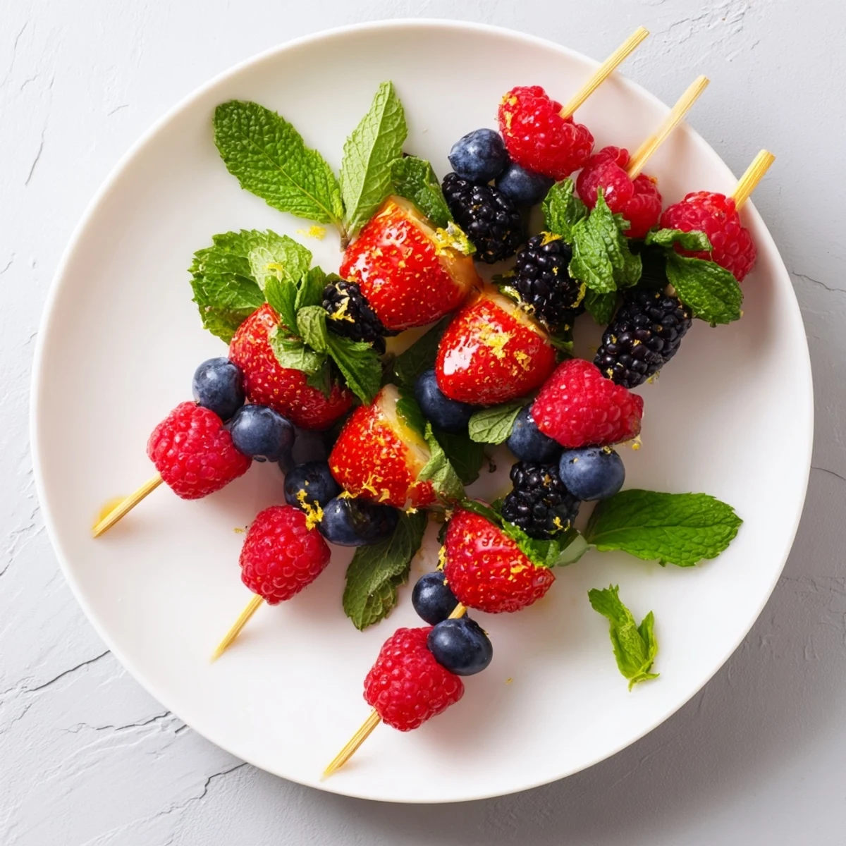 Sweet and colorful Fruit Skewers burst with flavor, ideal for a light, healthy dessert option.