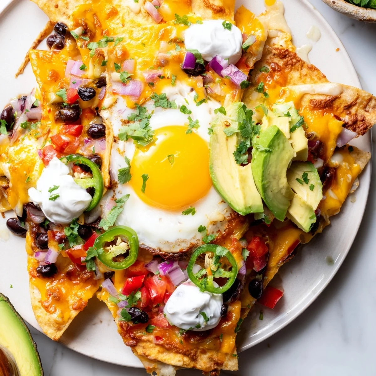 Egg-Topped Breakfast Nachos