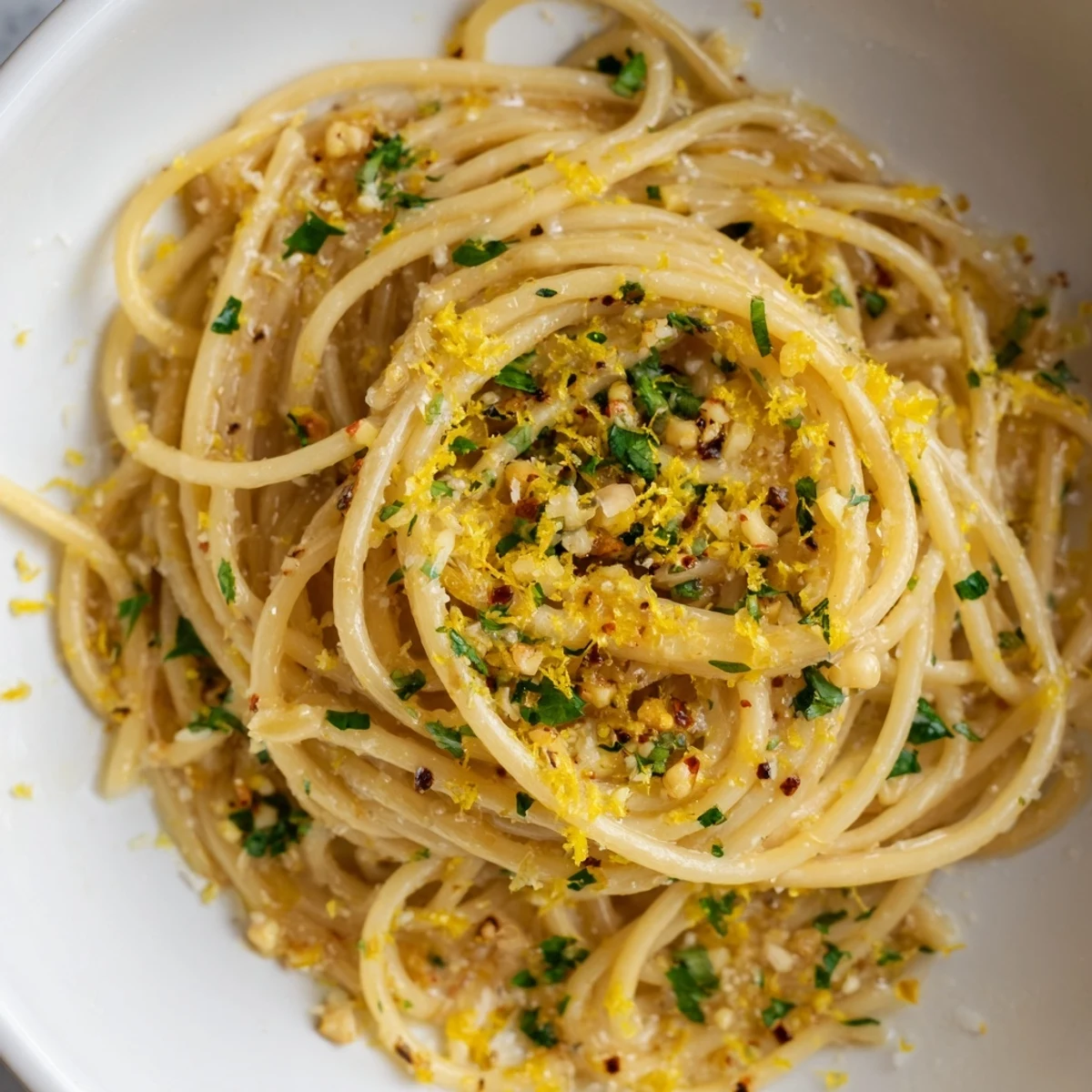 Golden garlic butter noodles, ready to be devoured, perfectly coated and tossed in seasoned butter sauce.