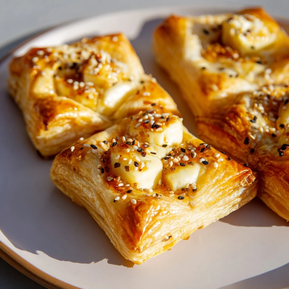 Chili Crisp Honey Brie Bites