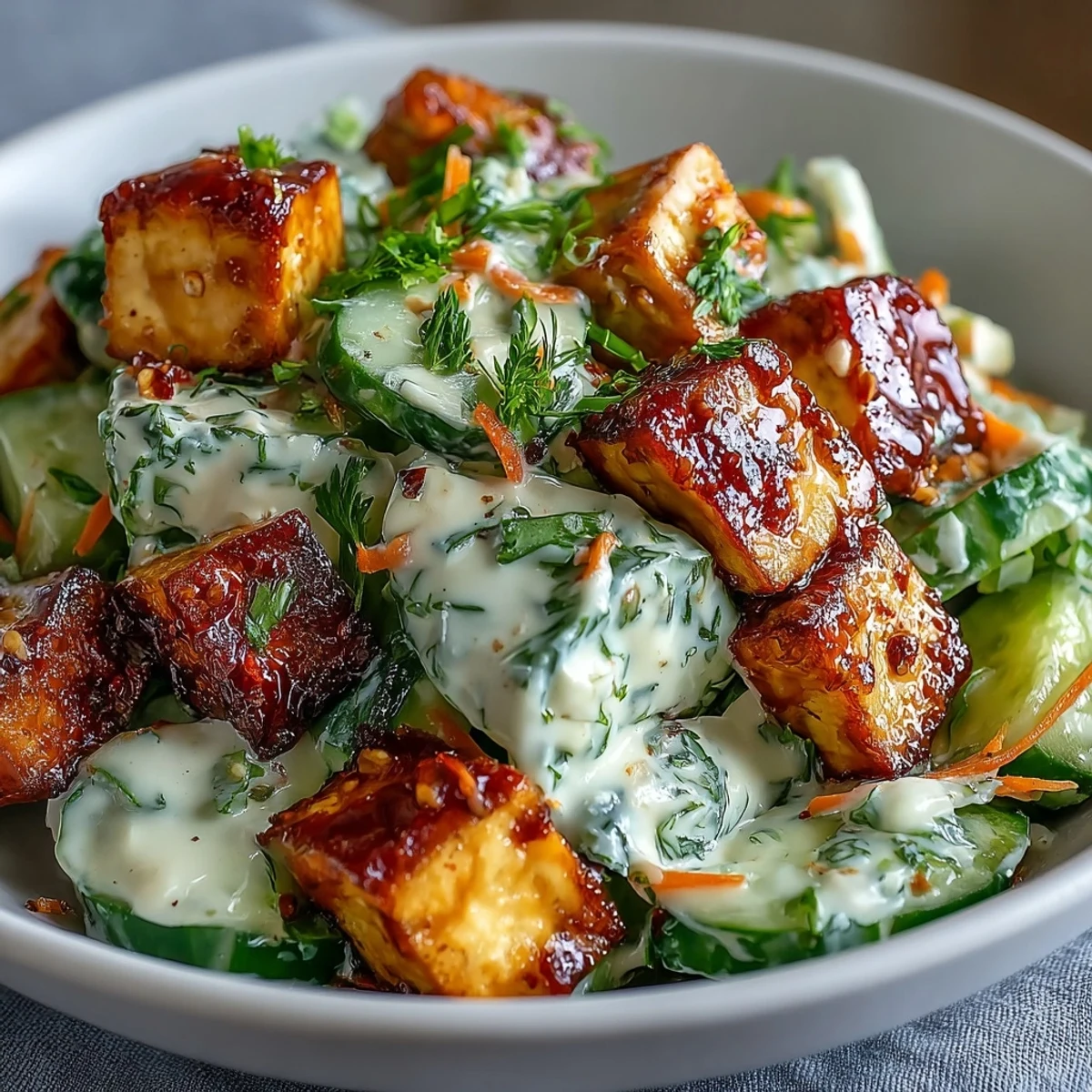 Serve this vibrant Asian-inspired salad with lime wedges for a zesty kick.