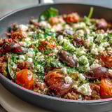 Mediterranean Keto Ground Chicken Skillet