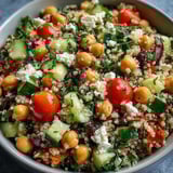 High Protein Quinoa Chickpea Salad