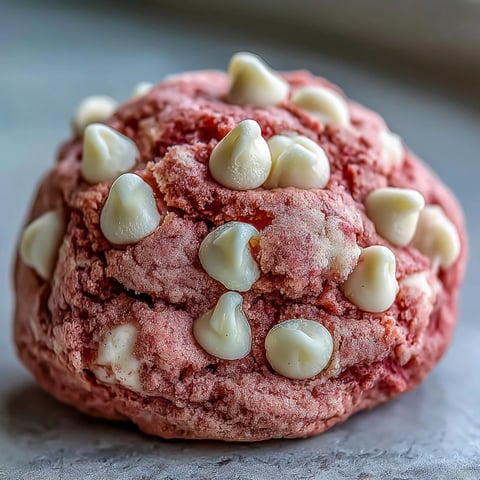 Freshly baked Pink Velvet Cookies with white chocolate chips arranged on a cooling rack, showcasing their soft texture and vibrant pink hue.
