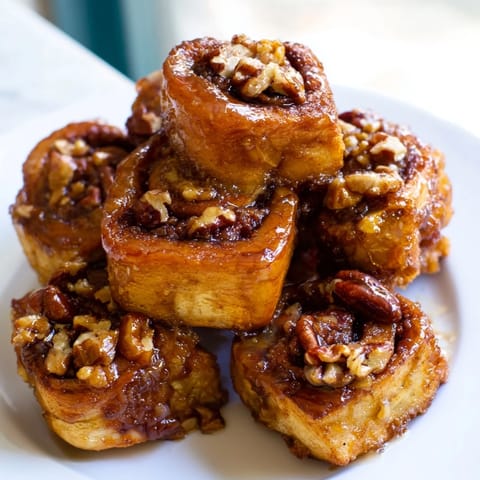 Warm, gooey Cinnamon Roll Monkey Bread, perfectly golden brown and ready to pull apart and enjoy.