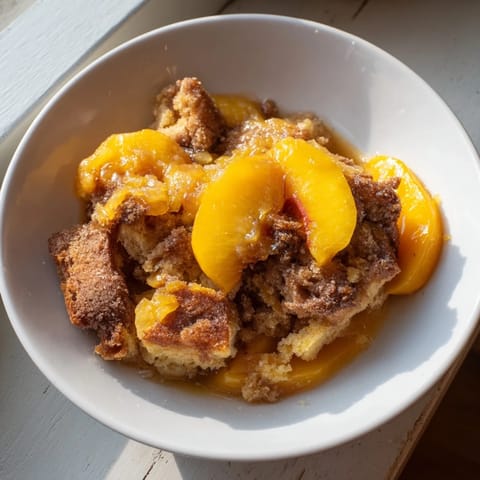 Peach and ginger crumble