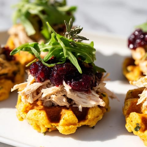 Stuffing Waffle Chicken Sliders