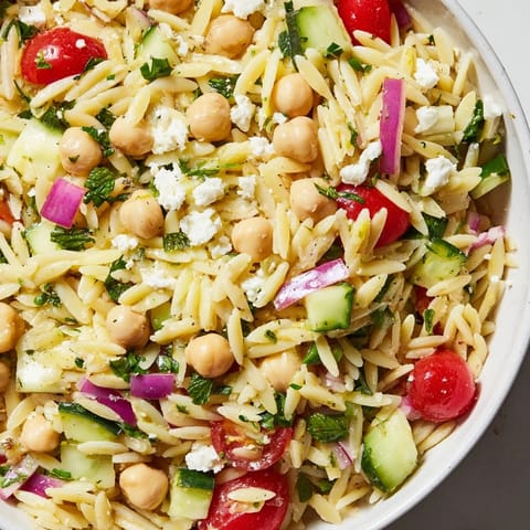 Lemony Chickpea Orzo Salad