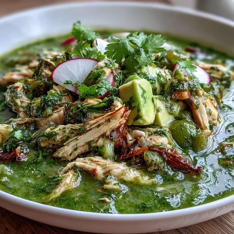 Spicy, savory Chicken Chili Verde bubbling in a Dutch oven, ready for a hearty Mexican meal.