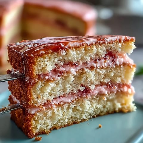 A stunning layered sponge cake with soft pastel pink and yellow ombre frosting, perfect for spring celebrations.  