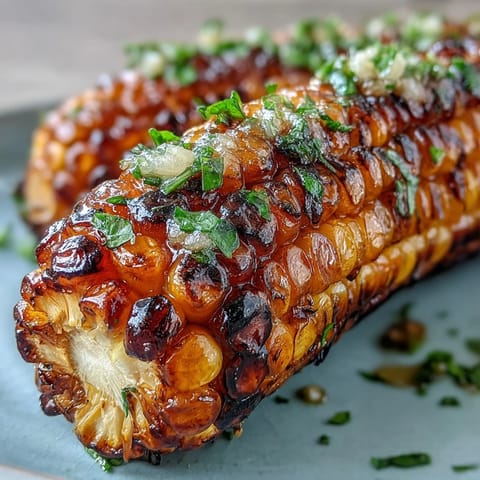 Grilled corn ribs with chili lime butter, smoky char and bright citrus notes.