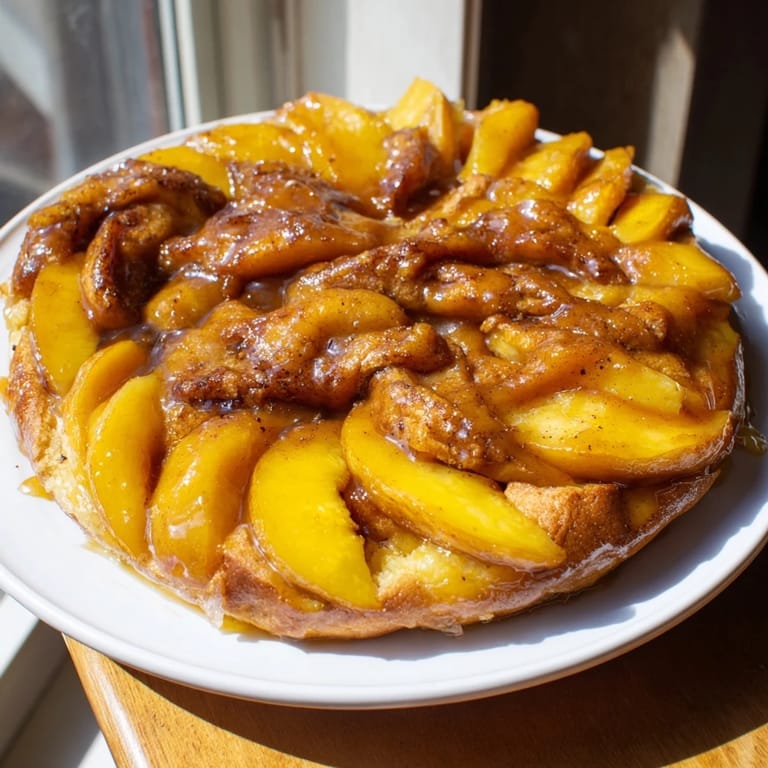 Imagine sweet peaches and ginger, baked in a peach and ginger crumble with crisp topping.