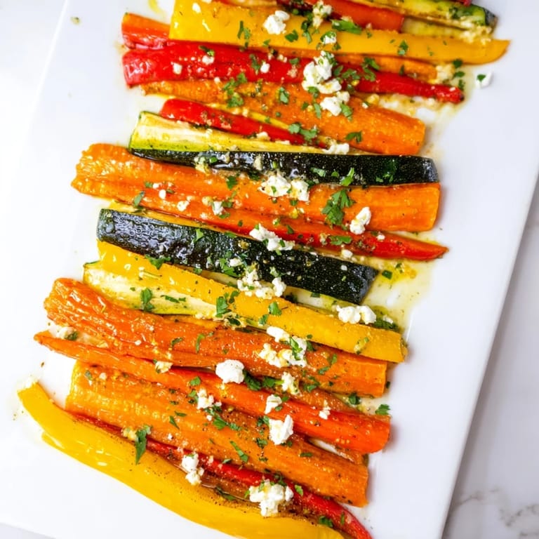 Homemade Christmas Sleigh Veggie Rails: a delicious, colorful appetizer with roasted carrots, peppers, and parsnips.