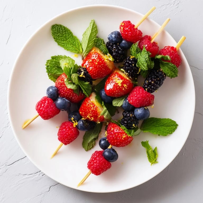 Sweet and colorful Fruit Skewers burst with flavor, ideal for a light, healthy dessert option.