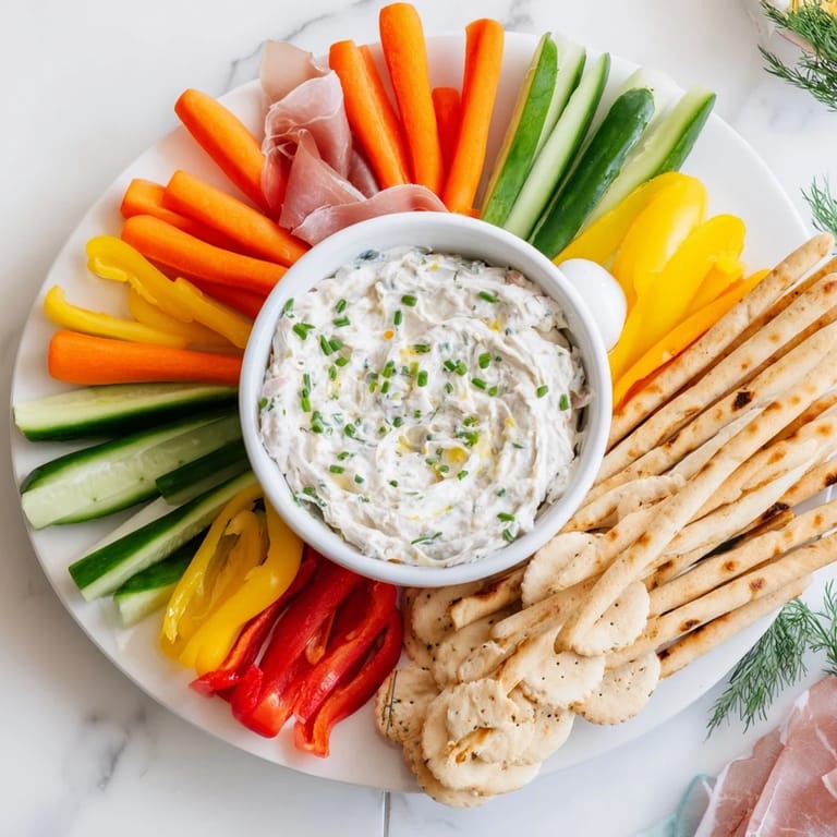 Delicious Reindeer Antler Spread with prosciutto and crunchy crackers, ready to serve as an appetizer.