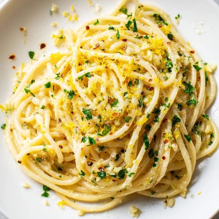 Simple and delicious garlic butter noodles showcasing texture, with hints of fresh parmesan cheese on top.