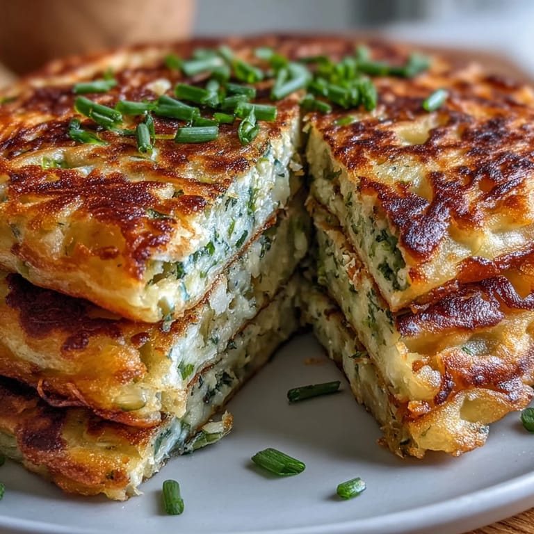 Aromatic scallion pancakes fried to perfection, featuring tender dough and savory green onion filling.  