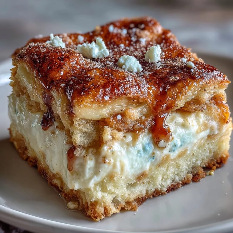 Creamy cheesecake filling sandwiched between crescent dough in these festive Cinco de Mayo Sopapilla Cheesecake Bars