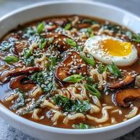 A steaming bowl of homemade miso ramen with rich broth, springy noodles, and a soft-boiled egg.